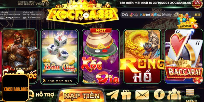 Game bài Xocdia88 có nhiều game siêu phẩm